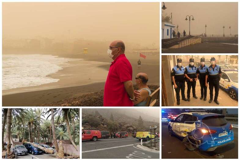 Collage de fotos de las incidencias de ayer domigno (Foto TA)